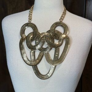 Bold chunky Gold Statement Necklace from Lucia